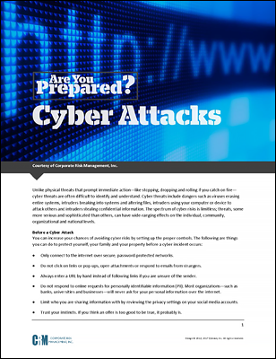 Are You Prepared? Cyber Attacks PDF